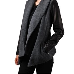 Theory Laura Wool/Cashmere Blend  Draped Coat